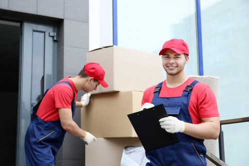 Removal team planning a move in Balham street