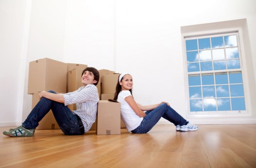 Newly settled living room after home moves in Balham