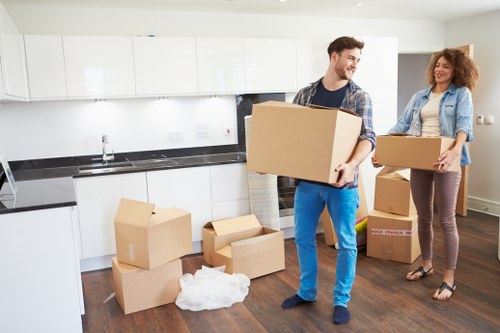 Waste sorting and recycling materials prepared for local transfer stations