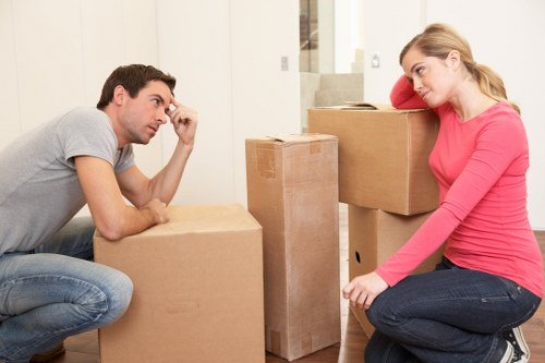 Packing supplies and boxes prepared for a Balham house move