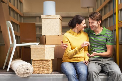Organised moving day scene for removals in Balham